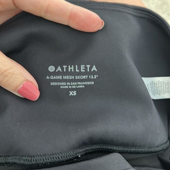 Athleta black A Game Mesh Skort 13.5 XS tennis golf pickleball skirt - Picture 3 of 7